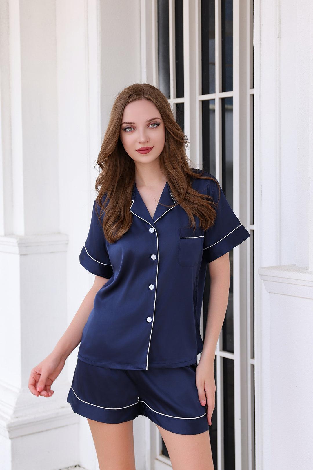 satin pajama set womens – OWITER